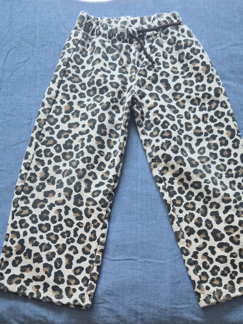 Zara Kids Leopard Print Joggers - Cream, Brown, Black